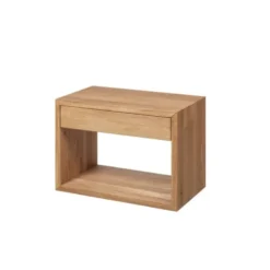 WOODEK Tables De Chevet Table De Chevet Avec Tiroir En Chêne Massif Grand -SURMATELAS Soldes table de chevet avec tiroir en chene massif grand 2