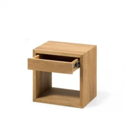 WOODEK Tables De Chevet Table De Chevet Avec Tiroir En Chêne Massif Huilé -SURMATELAS Soldes table de chevet avec tiroir en chene massif huile 2