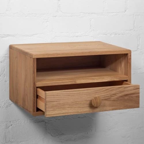 WOODEK Tables De Chevet Table De Chevet Avec Tiroir En Chêne Massif Huilé 6 WOODEK Tables De Chevet Table De Chevet Avec Tiroir En Chêne Massif Huilé – Image 4