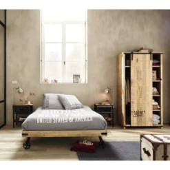 Maisons Du Monde Tables De Chevet Table De Chevet Avec Tiroir En Métal Noire L 45 Cm -SURMATELAS Soldes table de chevet avec tiroir en metal noire l 45 cm 1000 5 8 115792 8