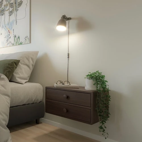 WOODEK Tables De Chevet Table De Chevet Avec Tiroirs En Hêtre Noyer 4 WOODEK Tables De Chevet Table De Chevet Avec Tiroirs En Hêtre Noyer – Image 2