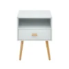 Baita Tables De Chevet Table De Chevet Blanc 1 Tiroir 40cm -SURMATELAS Soldes table de chevet blanc 1 tiroir 40cm