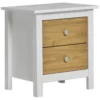 HOMN Tables De Chevet Table De Chevet Blanc 2 Tiroirs, Fabriqué En Bois De Pin Massif -SURMATELAS Soldes table de chevet blanc 2 tiroirs fabrique en bois de pin massif