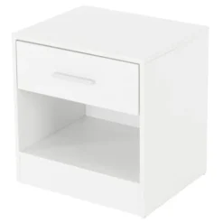 ML-Design Tables De Chevet Table De Chevet Blanche, 36x29x38 Cm, Avec Un Tiroir