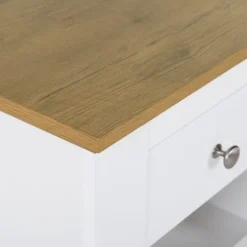 Beliani Tables De Chevet Table De Chevet Blanche Et Effet Bois De Chêne -SURMATELAS Soldes table de chevet blanche et effet bois de chene 5