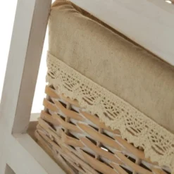 Wadiga Tables De Chevet Table De Chevet Bois 1 Tiroir + 3 Paniers 40x29x73cm -SURMATELAS Soldes table de chevet bois 1 tiroir 3 paniers 40x29x73cm 3