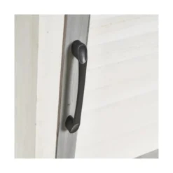 Wadiga Tables De Chevet Table De Chevet Bois Blanc Et Gris Cérusé - 40x29x74cm -SURMATELAS Soldes table de chevet bois blanc et gris ceruse 40x29x74cm 2