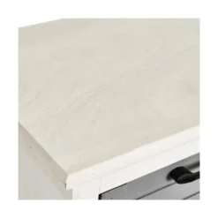 Wadiga Tables De Chevet Table De Chevet Bois Blanc Et Gris Cérusé - 40x29x74cm -SURMATELAS Soldes table de chevet bois blanc et gris ceruse 40x29x74cm 4