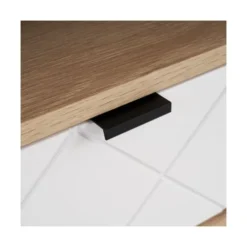 Wadiga Tables De Chevet Table De Chevet Bois Et Blanc 1 Tiroir Losanges 40x35x49cm -SURMATELAS Soldes table de chevet bois et blanc 1 tiroir losanges 40x35x49cm 3