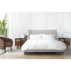 Artecosy Tables De Chevet Table De Chevet Bois Et Métal Noyer -SURMATELAS Soldes table de chevet bois et metal noyer 2