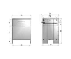 Woood Tables De Chevet Table De Chevet Bois Fsc Gris Anthracite -SURMATELAS Soldes table de chevet bois fsc gris anthracite 4