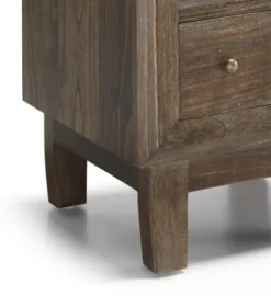 MOYCOR Tables De Chevet Table De Chevet Bois Marron L45 Cm -SURMATELAS Soldes table de chevet bois marron l45 cm 4