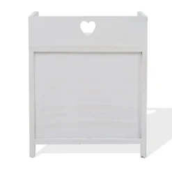 Mobili Rebecca Tables De Chevet Table De Chevet Coeur Avec 2 Tiroirs En MDF Blanc Et Beige Et Gris -SURMATELAS Soldes table de chevet coeur avec 2 tiroirs en mdf blanc et beige et gris 4
