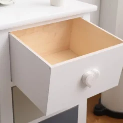 Mobili Rebecca Tables De Chevet Table De Chevet Coeur Avec 3 Tiroirs En MDF Blanc Et Beige Et Gris -SURMATELAS Soldes table de chevet coeur avec 3 tiroirs en mdf blanc et beige et gris 3