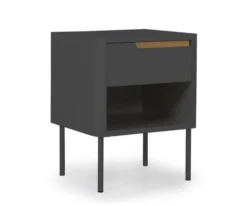 Meubles & Design Tables De Chevet Table De Chevet Contemporaine Avec Tiroir Gris