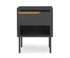 Meubles & Design Tables De Chevet Table De Chevet Contemporaine Avec Tiroir Gris -SURMATELAS Soldes table de chevet contemporaine avec tiroir gris 3