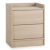 HOMN Tables De Chevet Table De Chevet De 2 Tiroirs, Couleur Chêne -SURMATELAS Soldes table de chevet de 2 tiroirs couleur chene
