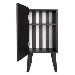 RNT By Really Nice Things Tables De Chevet Table De Chevet De Bois De Pin Massif Couleur Noir Droit -SURMATELAS Soldes table de chevet de bois de pin massif couleur noir droit 1