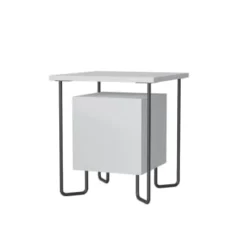 Toilinux Tables De Chevet Table De Chevet Design Marron -SURMATELAS Soldes table de chevet design blanc