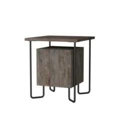 Toilinux Tables De Chevet Table De Chevet Design Marron -SURMATELAS Soldes table de chevet design marron 5