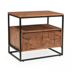 Oviala Tables De Chevet Table De Chevet En Acacia Massif