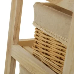 Wadiga Tables De Chevet Table De Chevet En Bois 1 Tiroir + 3 Paniers 40x29x73cm -SURMATELAS Soldes table de chevet en bois 1 tiroir 3 paniers 40x29x73cm 2