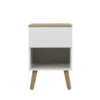 Tenzo Tables De Chevet Table De Chevet En Bois 1 Tiroir Blanc -SURMATELAS Soldes table de chevet en bois 1 tiroir blanc