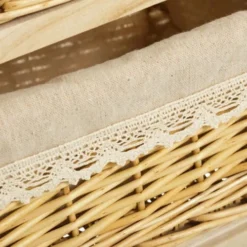 Wadiga Tables De Chevet Table De Chevet En Bois 1 Tiroir Et 2 Paniers H58cm -SURMATELAS Soldes table de chevet en bois 1 tiroir et 2 paniers h58cm 4