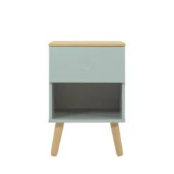 Tenzo Tables De Chevet Table De Chevet En Bois 1 Tiroir Vert D'eau