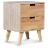 Wadiga Tables De Chevet Table De Chevet En Bois 2 Tiroirs H48cm