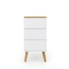 Tenzo Tables De Chevet Table De Chevet En Bois 3 Tiroirs Blanc -SURMATELAS Soldes table de chevet en bois 3 tiroirs blanc