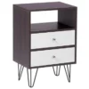 Beliani Tables De Chevet Table De Chevet En Bois Avec 2 Tiroirs -SURMATELAS Soldes table de chevet en bois avec 2 tiroirs