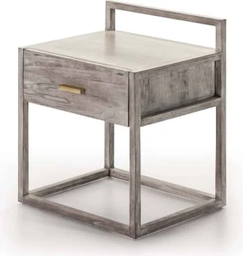 Thai Natura Tables De Chevet Table De Chevet Cubique En Bois Couleur Beige Clair Et Doré 8 Thai Natura Tables De Chevet Table De Chevet Cubique En Bois Couleur Beige Clair Et Doré – Image 6