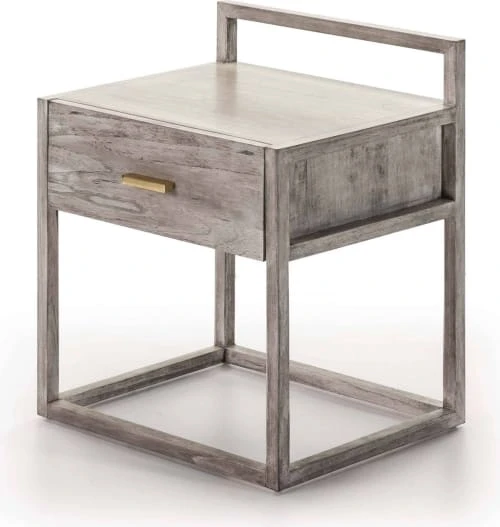 Thai Natura Tables De Chevet Table De Chevet En Bois Beige Et Gris 50x40x60 3 Thai Natura Tables De Chevet Table De Chevet En Bois Beige Et Gris 50x40x60
