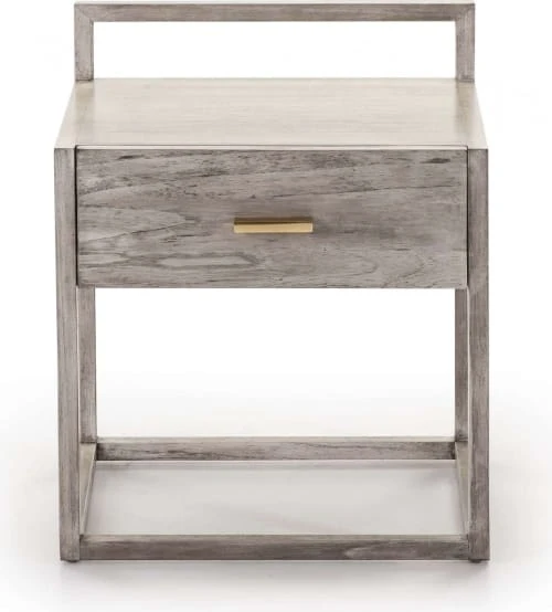 Thai Natura Tables De Chevet Table De Chevet En Bois Beige Et Gris 50x40x60 4 Thai Natura Tables De Chevet Table De Chevet En Bois Beige Et Gris 50x40x60 – Image 2