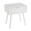 Wadiga Tables De Chevet Table De Chevet En Bois Blanc 1 Tiroir -SURMATELAS Soldes table de chevet en bois blanc 1 tiroir