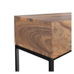 Rendez Vous Déco Tables De Chevet Table De Chevet En Bois D'acacia Et Métal -SURMATELAS Soldes table de chevet en bois d acacia et metal 3