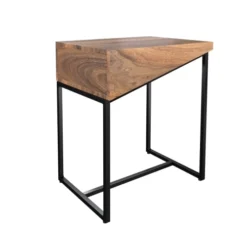 Rendez Vous Déco Tables De Chevet Table De Chevet En Bois D'acacia Et Métal -SURMATELAS Soldes table de chevet en bois d acacia et metal 4