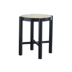 Bois Dessus Bois Dessous Tables De Chevet Table De Chevet En Bois D'acajou Et Cannage Noir