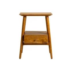 Wadiga Tables De Chevet Table De Chevet En Bois De Manguier 1 Tiroir - 60x32x45cm