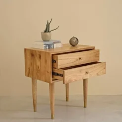 Bois Dessus Bois Dessous Tables De Chevet Table De Chevet En Bois De Mindy 2 Tiroirs -SURMATELAS Soldes table de chevet en bois de mindy 2 tiroirs 2