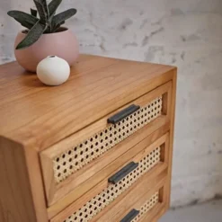 Bois Dessus Bois Dessous Tables De Chevet Table De Chevet En Bois De Mindy Et Cannage -SURMATELAS Soldes table de chevet en bois de mindy et cannage 3