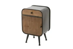 Hellin Tables De Chevet Table De Chevet En Bois Et Métal 1 Porte Et 1 Tiroir