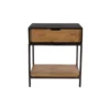 Rendez Vous Déco Tables De Chevet Table De Chevet En Bois Et Métal Noir 1 Tiroir -SURMATELAS Soldes table de chevet en bois et metal noir 1 tiroir