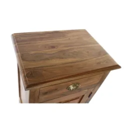 Wadiga Tables De Chevet Table De Chevet En Bois Massif D'acacia 45x31x65cm -SURMATELAS Soldes table de chevet en bois massif d acacia 45x31x65cm 1