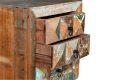 GINER Y COLOMER Tables De Chevet Table De Chevet En Bois Massif Recyclé Multicolore -SURMATELAS Soldes table de chevet en bois massif recycle multicolore 2