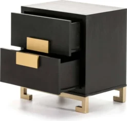 Thai Natura Tables De Chevet Table De Chevet En Bois Noir Et Doré 56x41x60 10 Thai Natura Tables De Chevet Table De Chevet En Bois Noir Et Doré 56x41x60 -SURMATELAS Soldes table de chevet en bois noir et dore 56x41x60 2