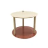DIZY Design Tables De Chevet Table De Chevet En Chêne Et Métal Terracotta -SURMATELAS Soldes table de chevet en chene et metal terracotta 2