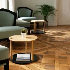 DIZY Design Tables De Chevet Good Is Beautiful Table De Chevet En Chêne Et Métal Vernis BRUT -SURMATELAS Soldes table de chevet en chene et metal vernis brut 3