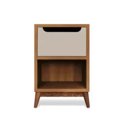 Kulile Tables De Chevet Table De Chevet En Chene Miel Beige Havane